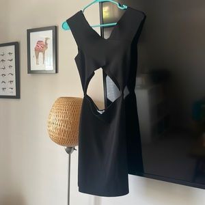 Superdown Revolve black bandage cutout dress